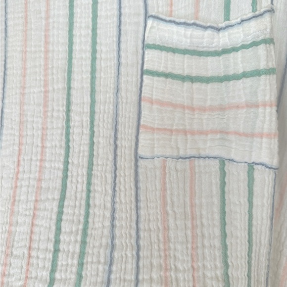 Caslon Stripe Cotton Gauze Top, Ivory Stripe, Medium - Picture 4 of 4